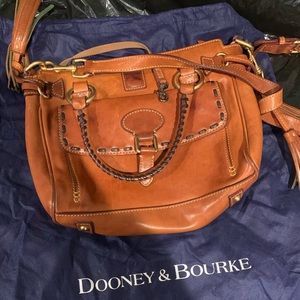 Vintage Dooney and Bourke Florentine Vachetta Leather Satchel Bag